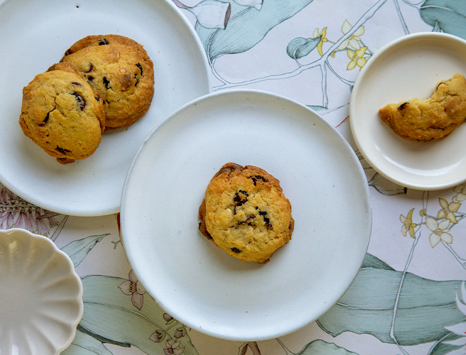 Galletas de chocolate blanco & cranberries